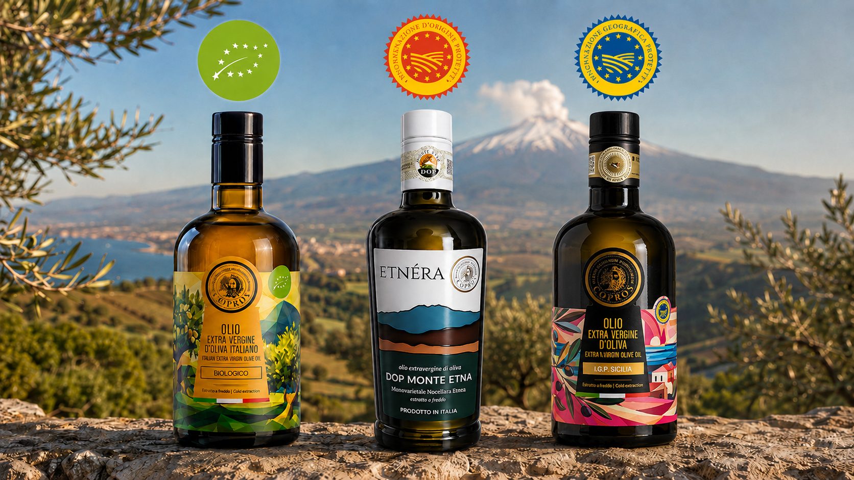 COPROS olio extra vergine di oliva italiano Nocellare dell'Etna