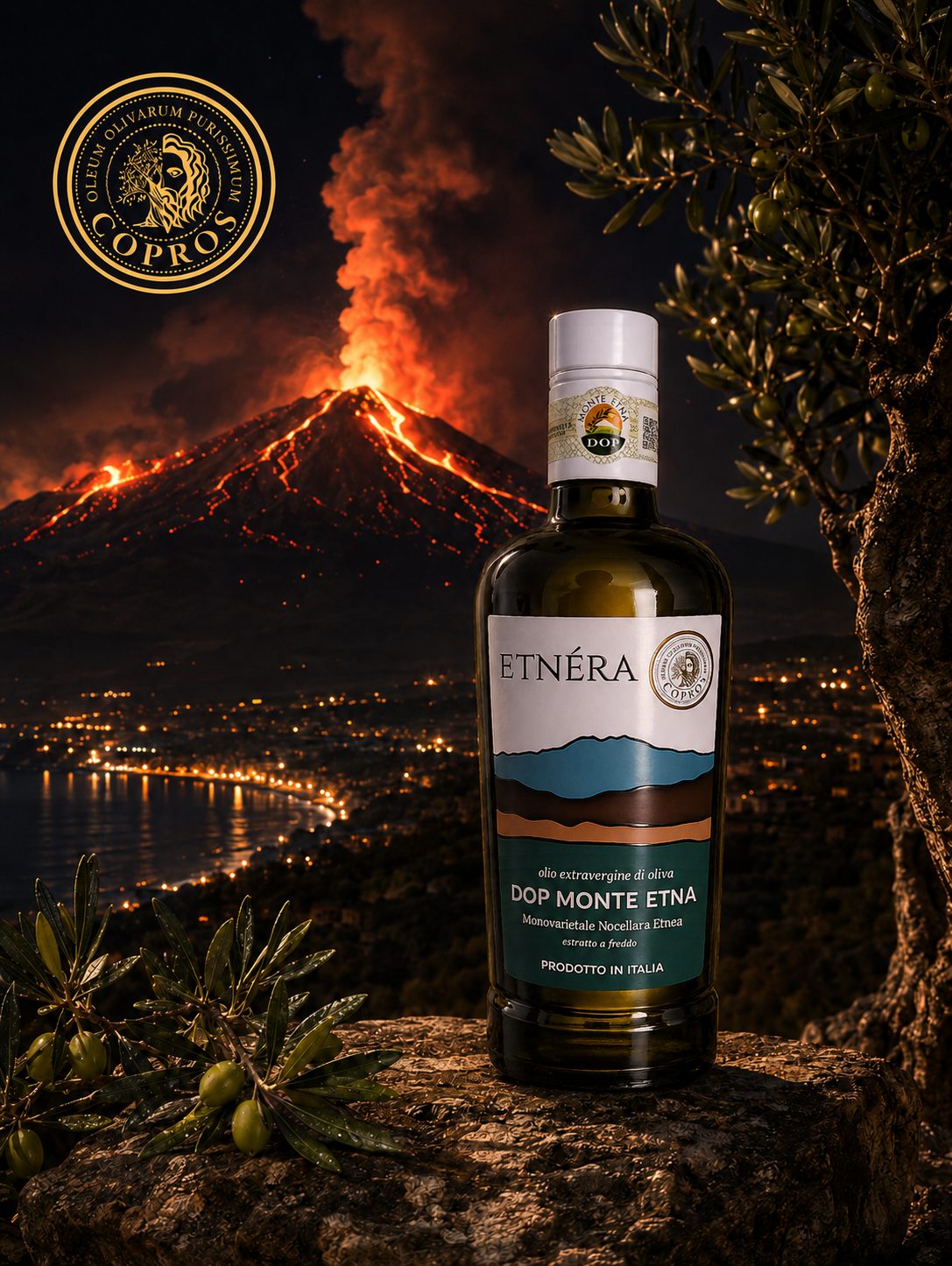 COPROS olio extra vergine di oliva italiano dop monte etna copros