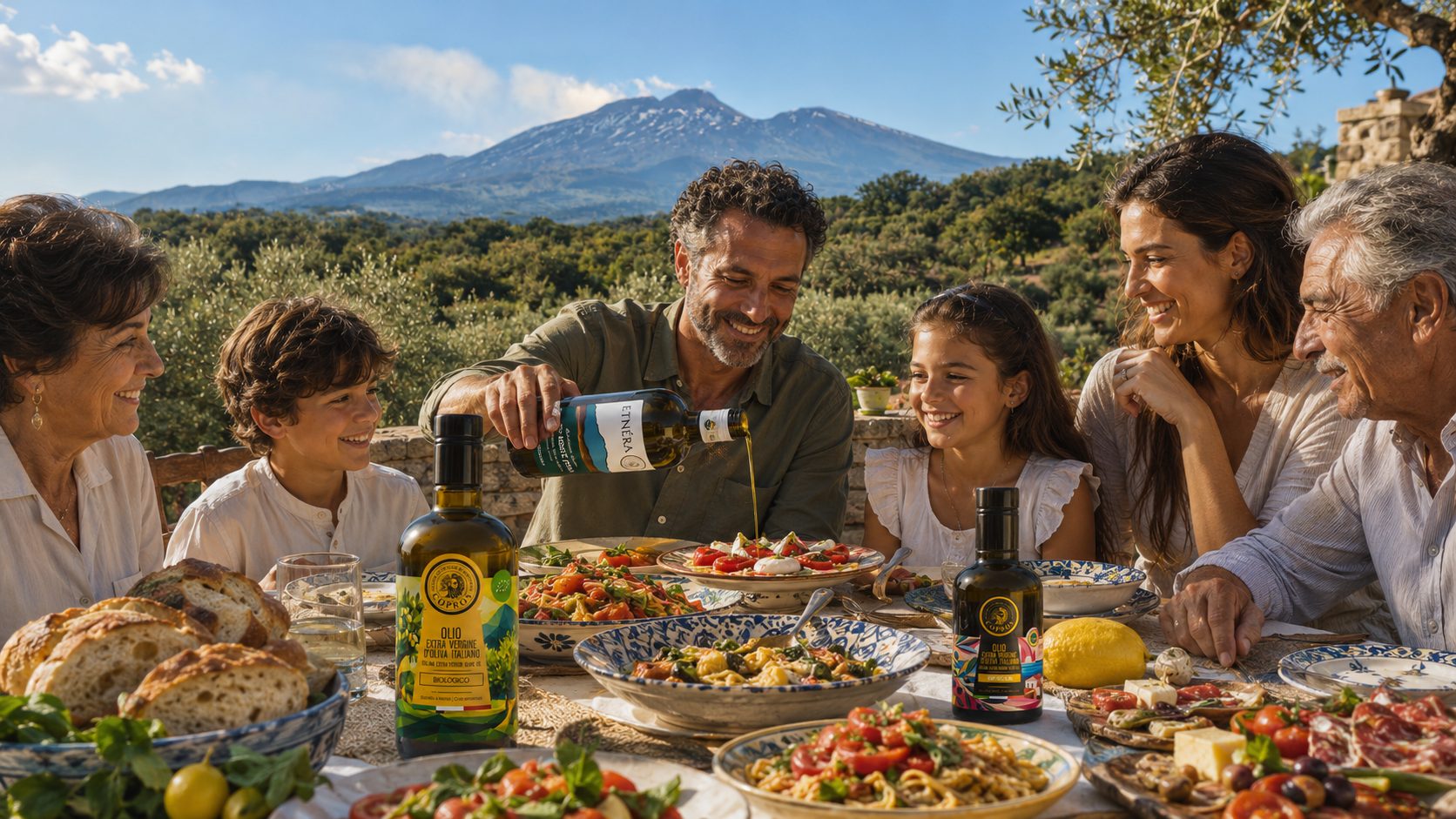 olio extravergine dell’Etna famiglia